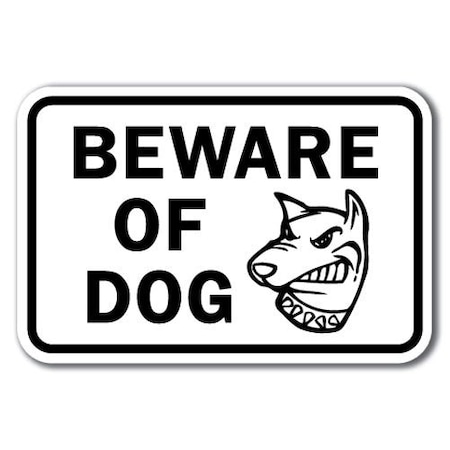 Signmission Safety Sign, 12 in Height, Aluminum, 18 in Length, Guard Dog - Beware Of D A-1218 Guard Dog - Beware Of D
